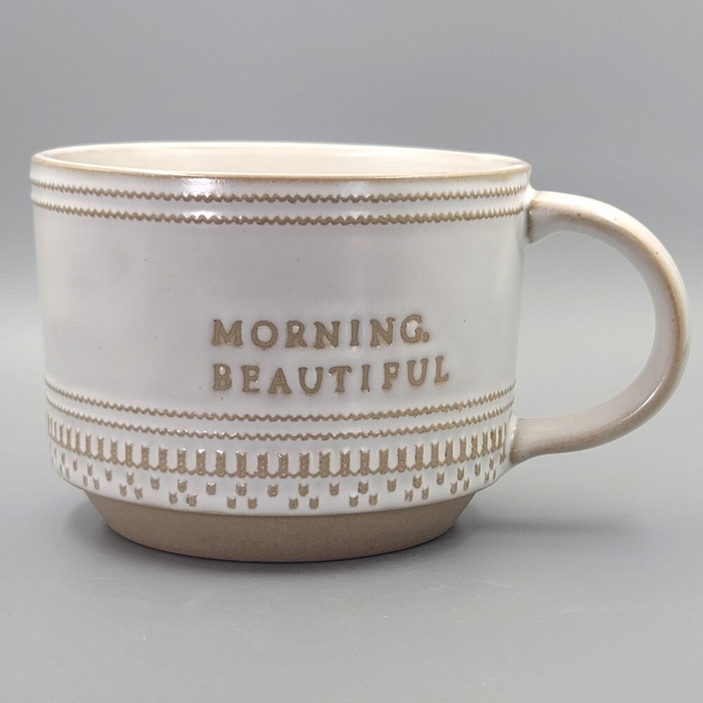 Hearth and Hand with Magnolia Stoneware MORNING BEAUTIFUL Coffee Mug Farmhouse - Picture 2 of 10